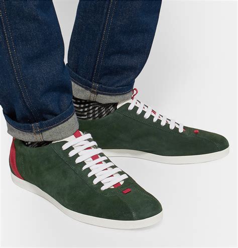 dark green gucci shoes|Gucci green sneakers.